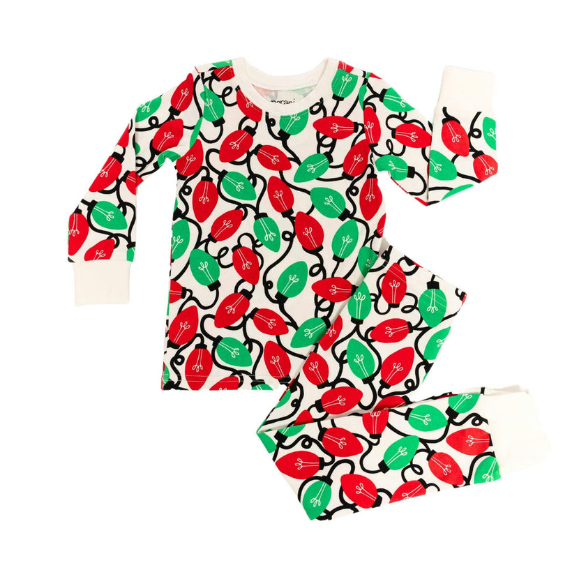 Organic Kids Pajamas - Holiday Lights