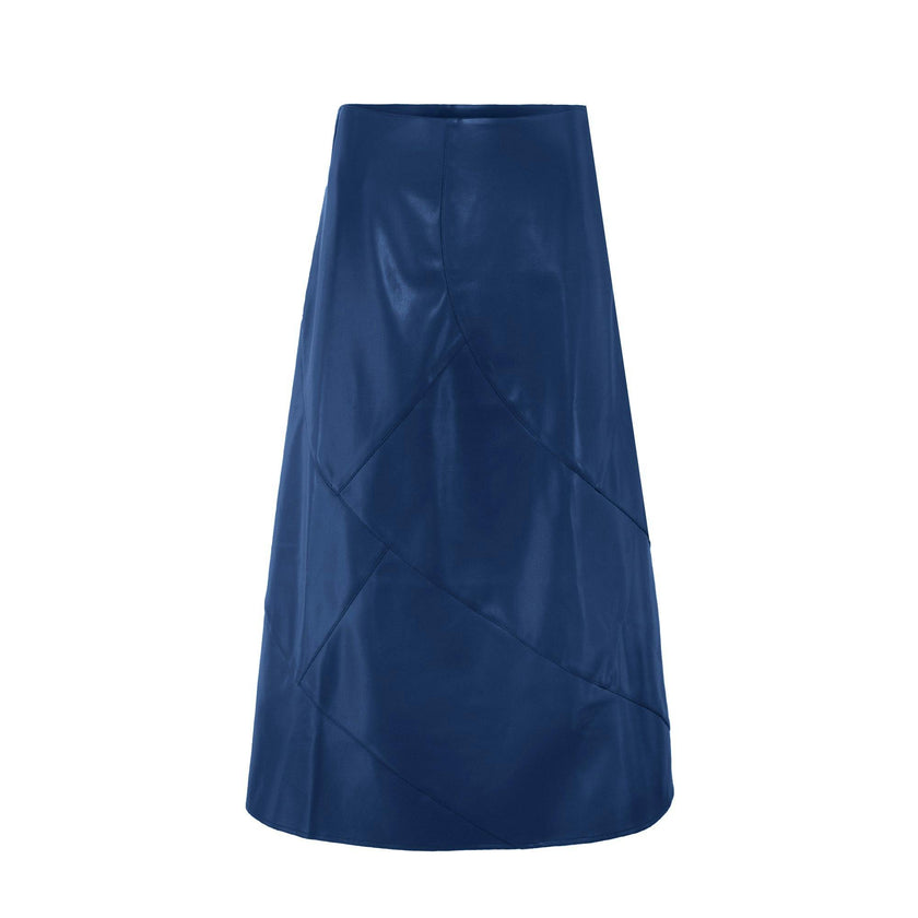 LEATHER SEAM SKIRT