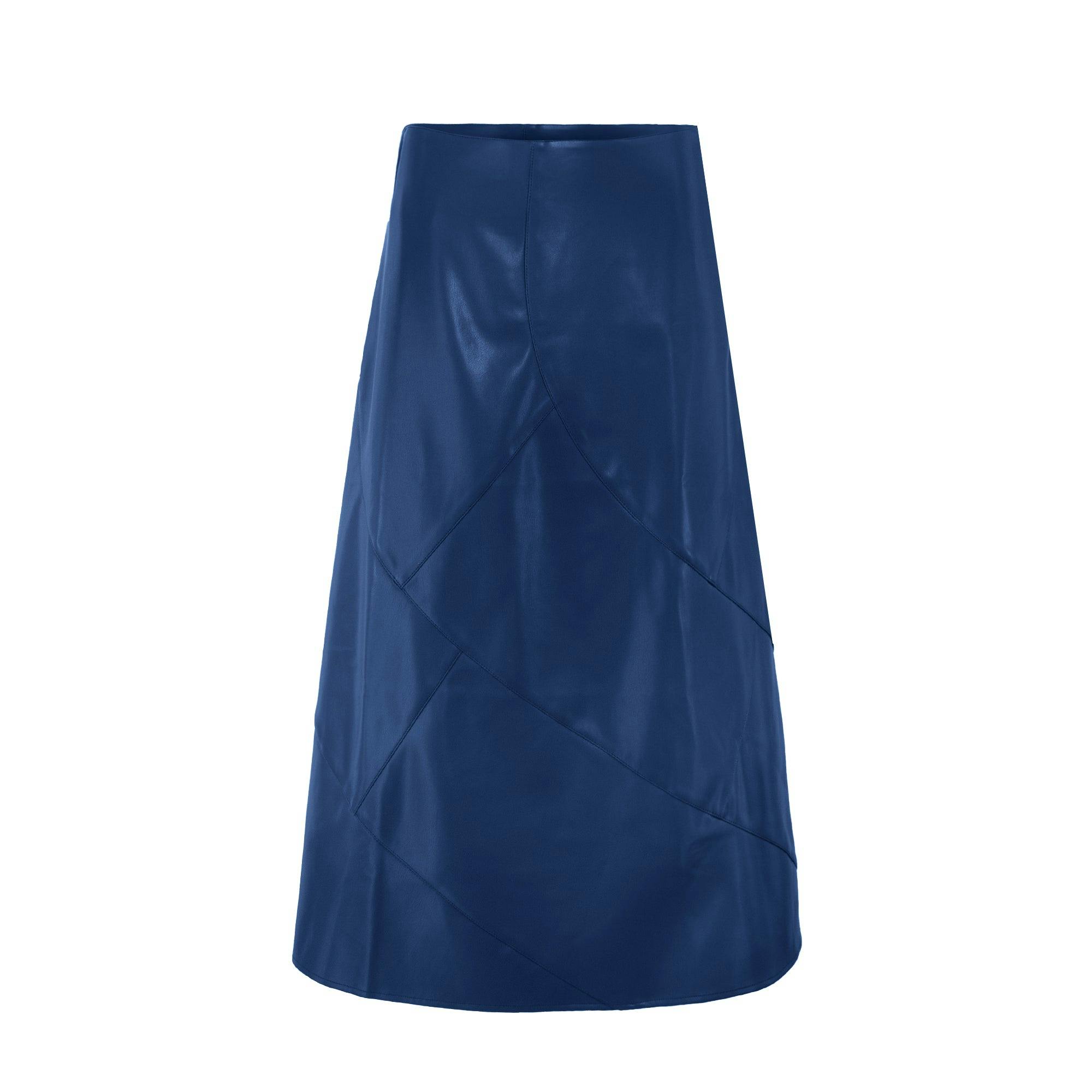 LEATHER SEAM SKIRT