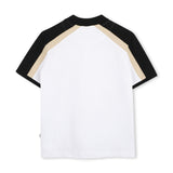 White Color-Block Polo
