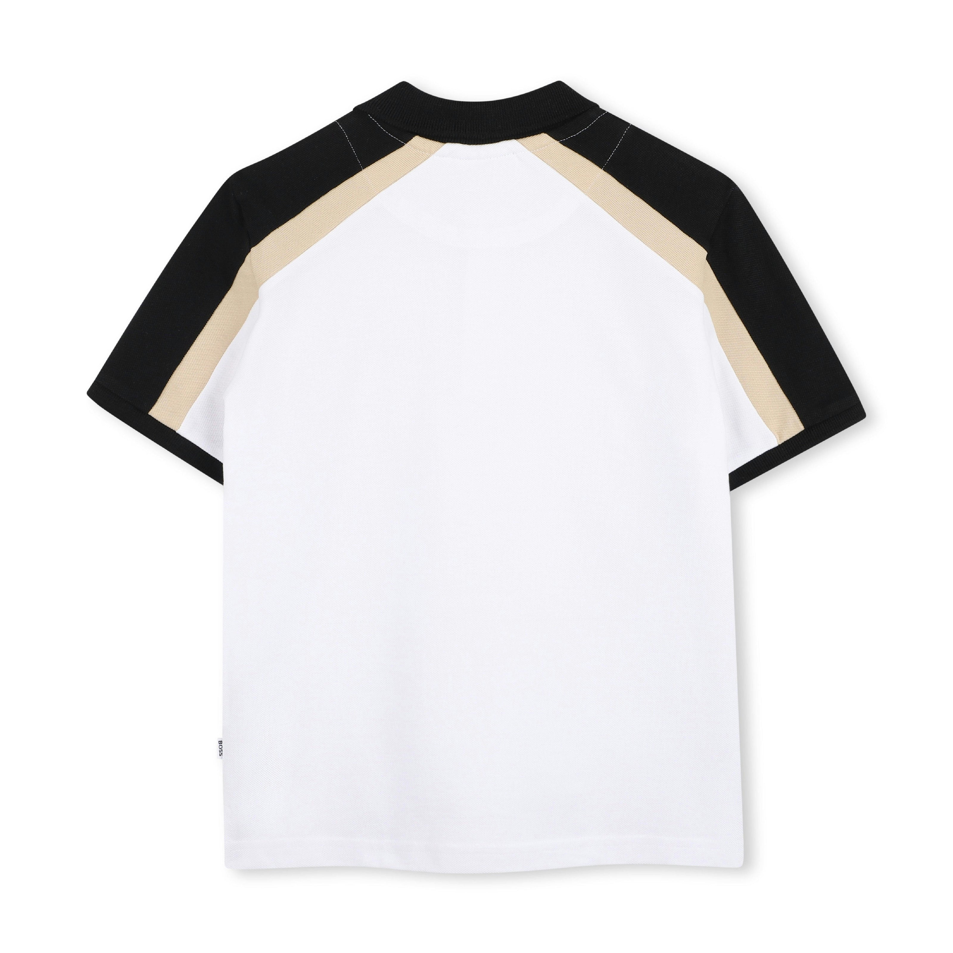 White Color-Block Polo