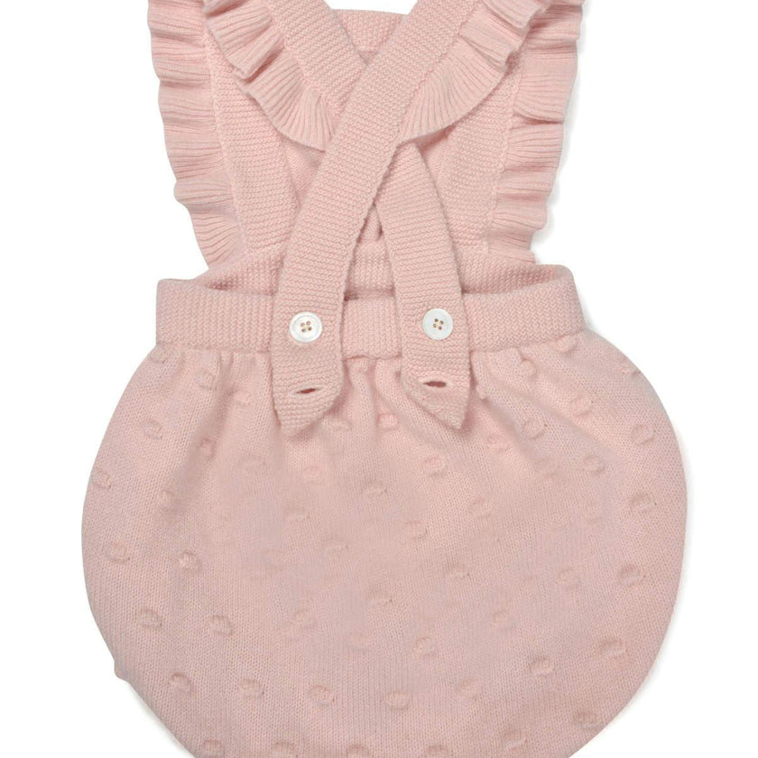 Ruffled Popcorn Romper | cashmere/ merino