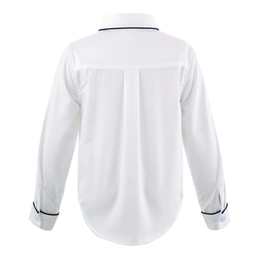 Formal Piped Pique Shirt