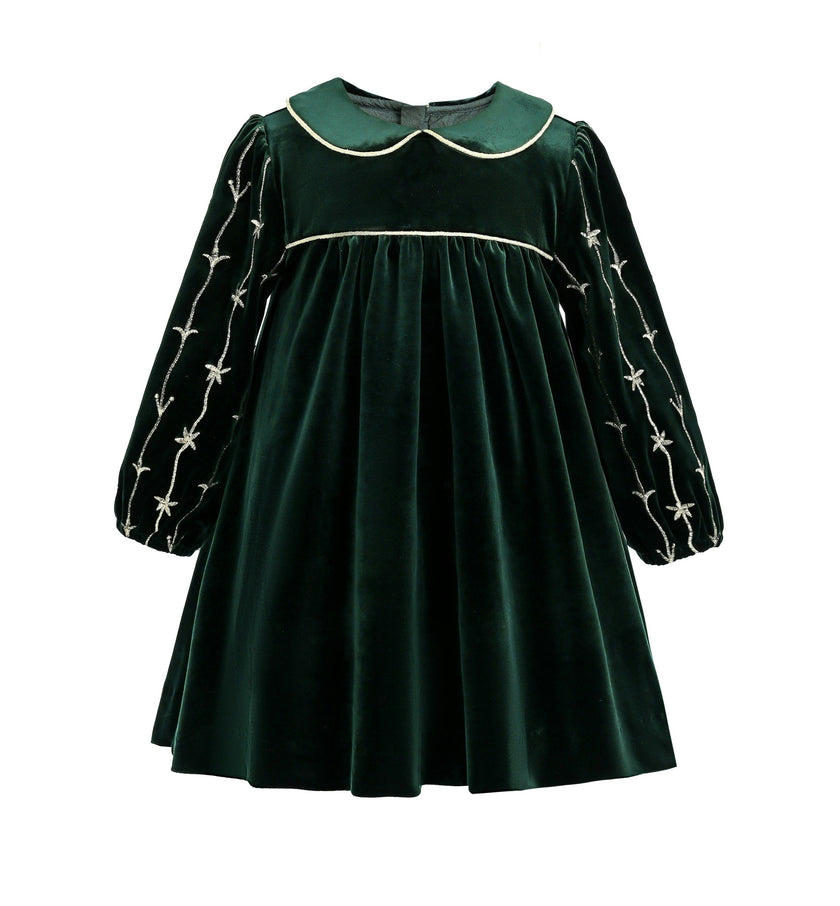 Dark Green Velvet Dress