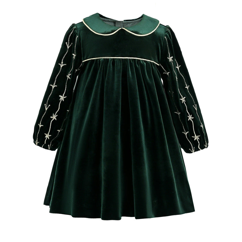 Dark Green Velvet Dress