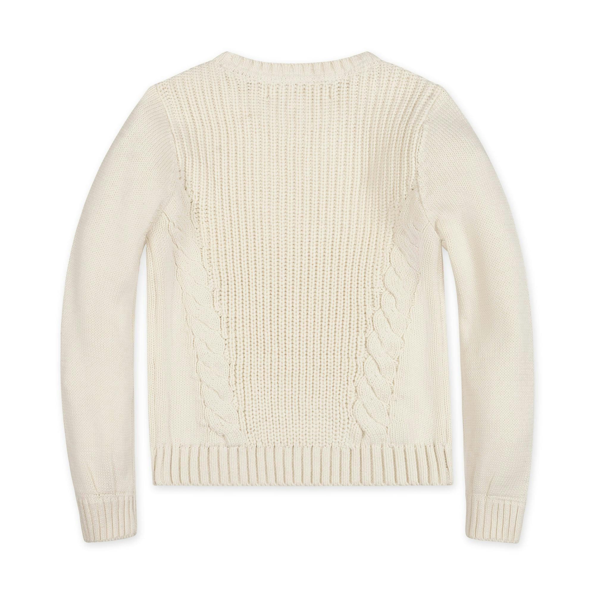 Organic Bow Detail Cable Sweater