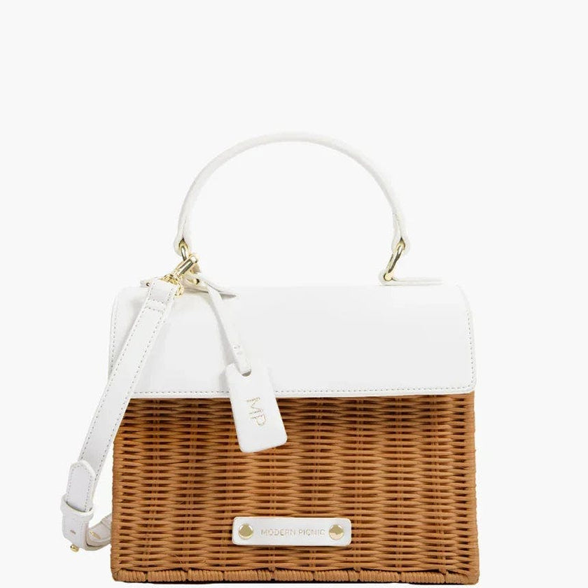 Mini Insulated Hand-Woven Wicker Lunchbox