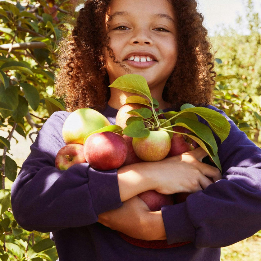 Recycled Cotton Red Apple Kid Sweatshirt