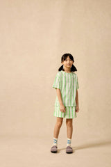 Flutter Shorts in Pistachio Stripe