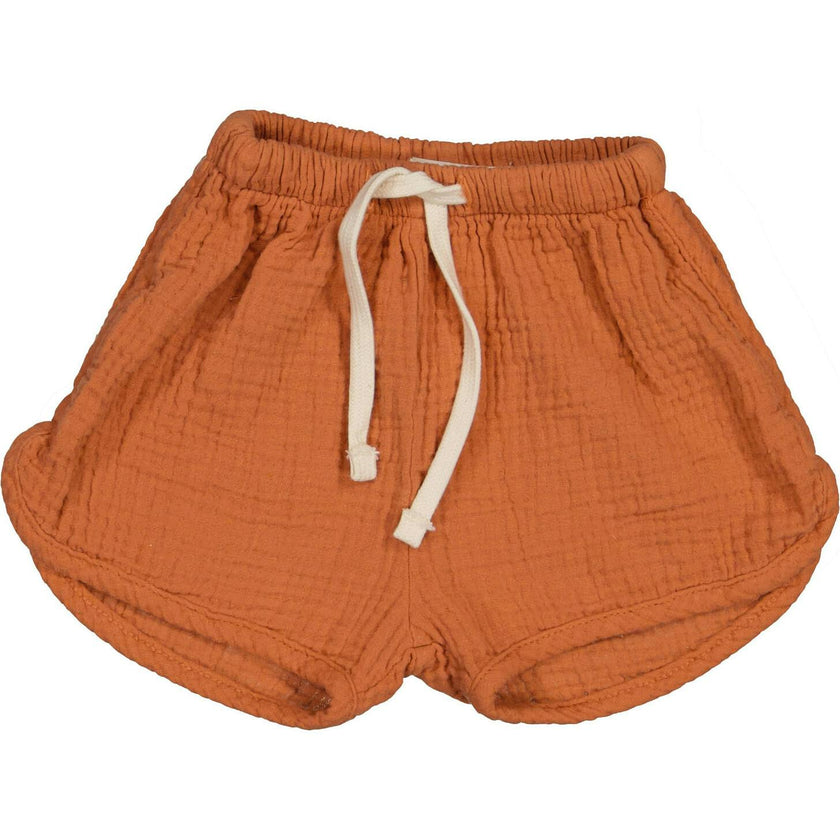 Curved Hem Drawstring Shorts