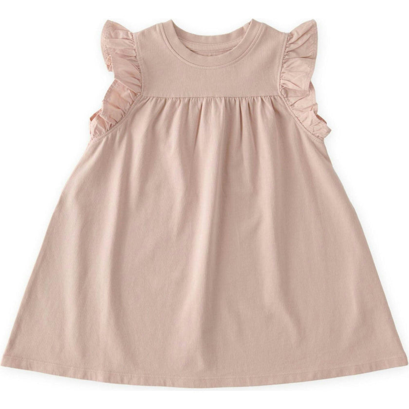 Garment Dye Ruffle Dress, Pink