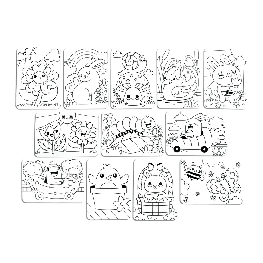Undercover Art Hidden Pattern Coloring Activity Art Cards - Garden Pals