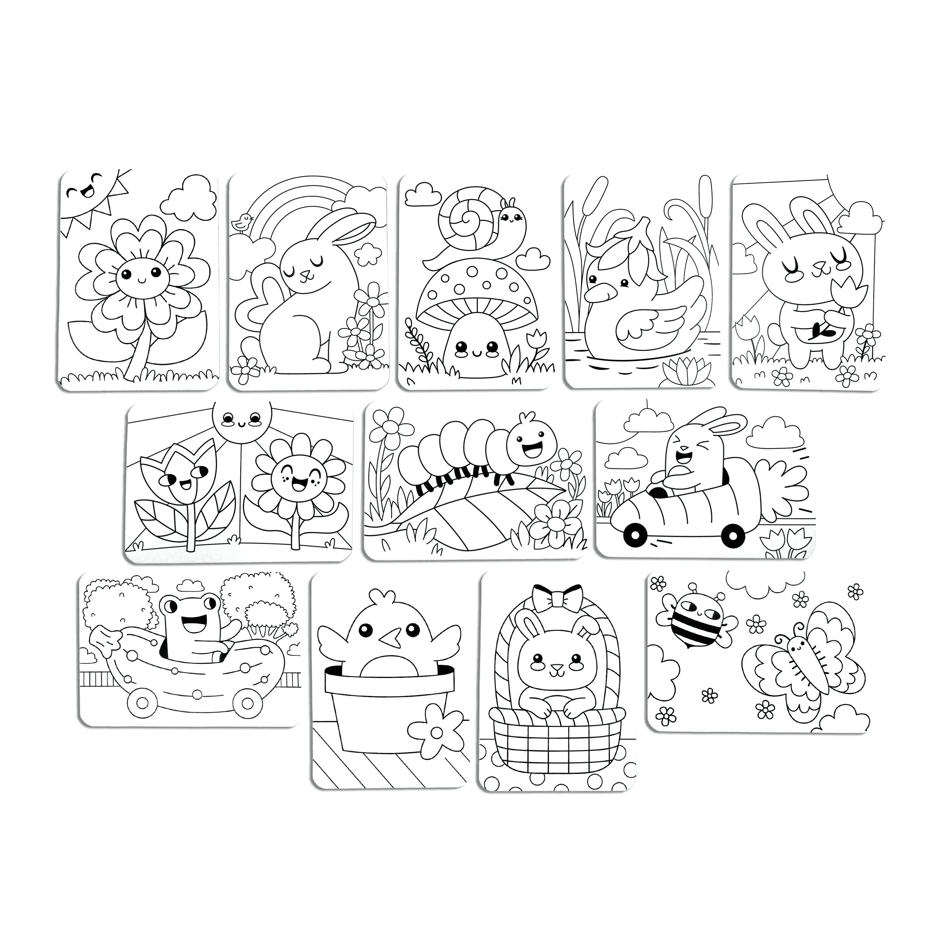 Undercover Art Hidden Pattern Coloring Activity Art Cards - Garden Pals