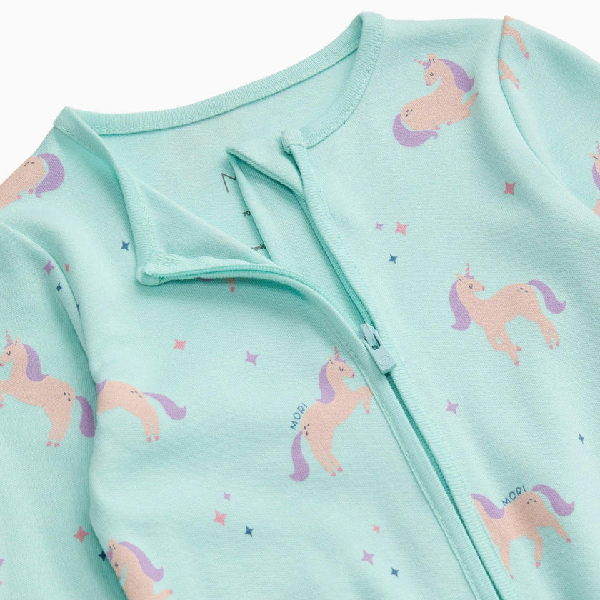 Unicorn Dreams Clever Zip Baby Pajamas