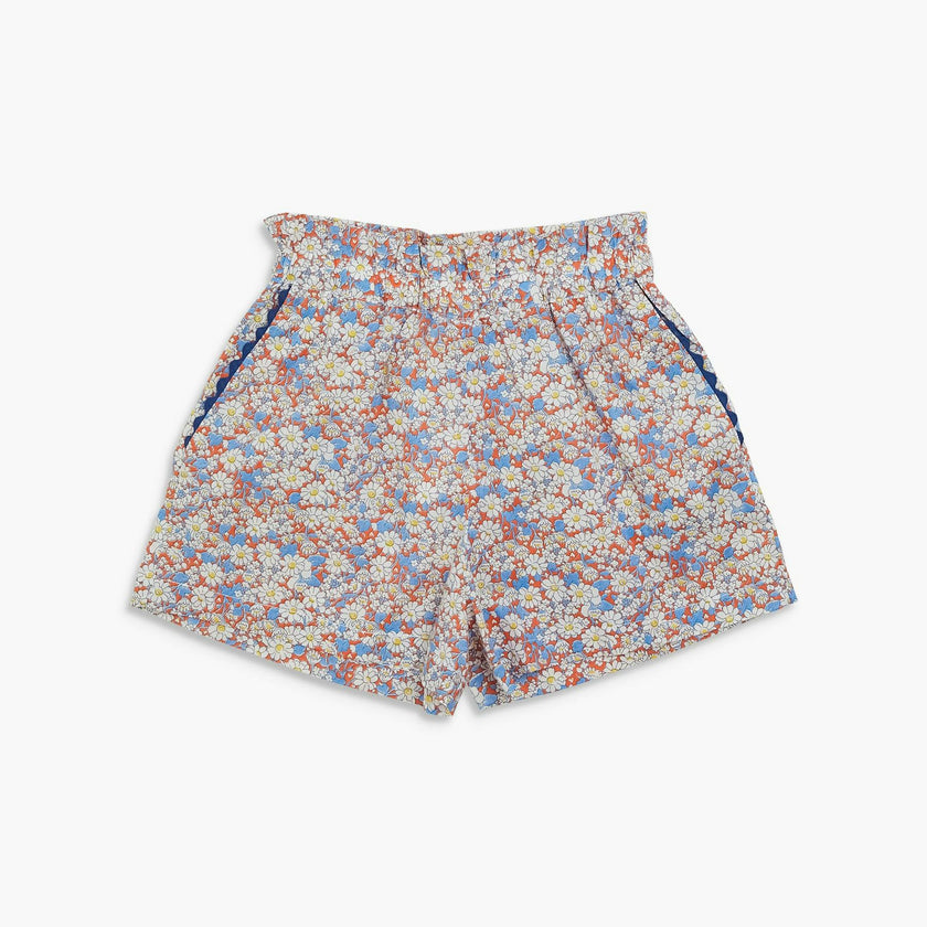 Freesia Short Orange Blue Liberty