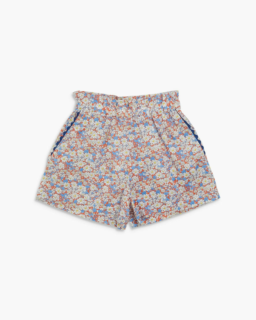 Freesia Short Orange Blue Liberty