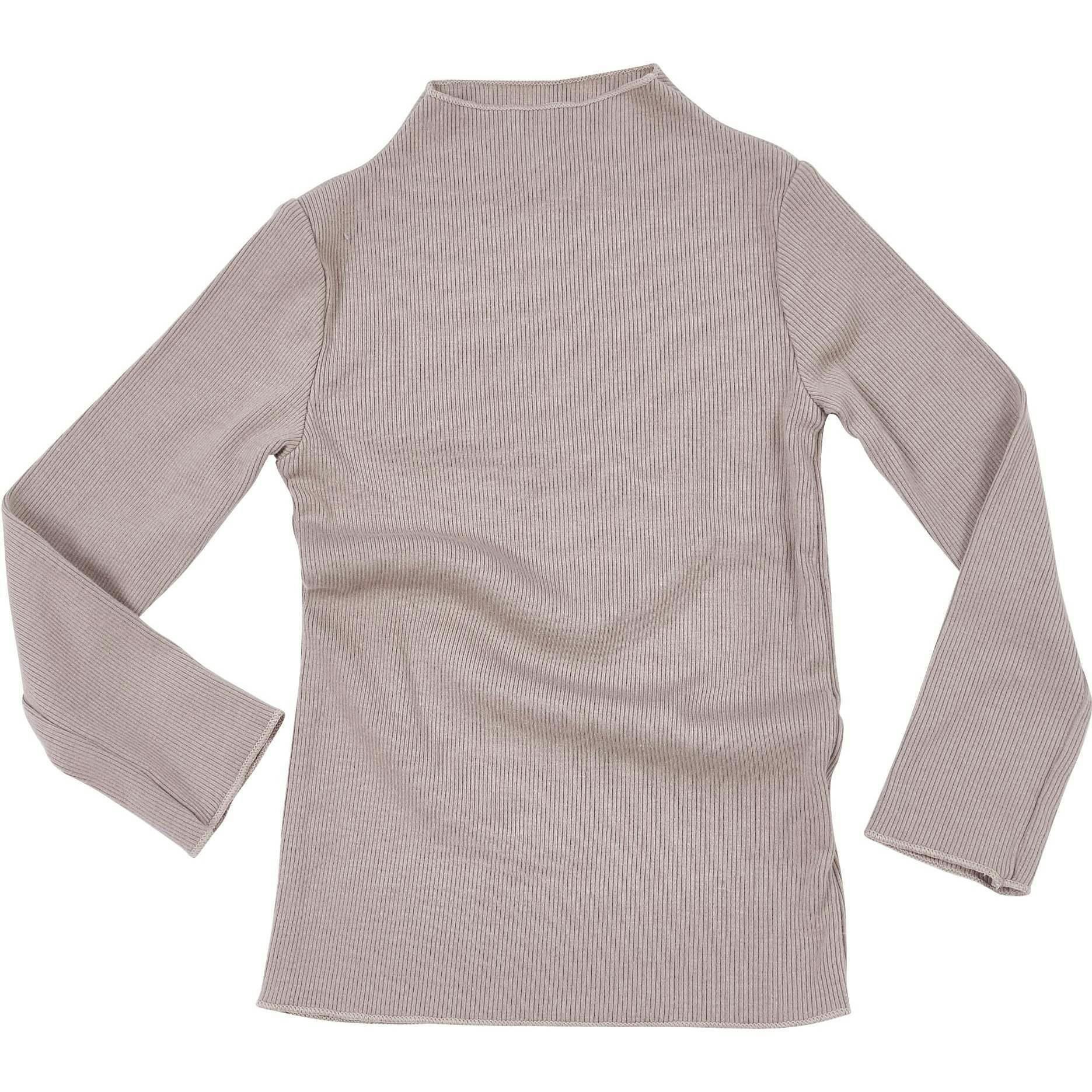 Rib Mock Neck Long Sleeve Top