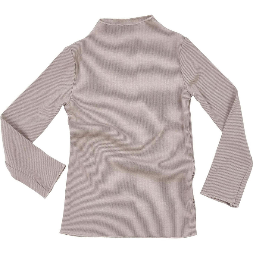Rib Mock Neck Long Sleeve Top