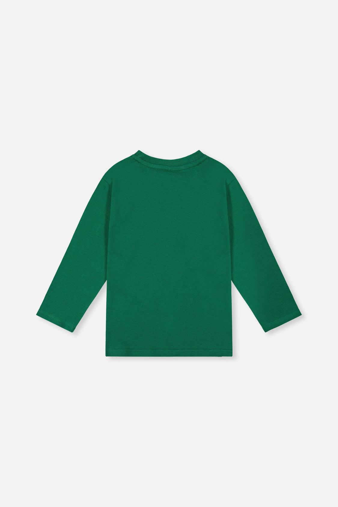 Long Sleeve Organic Cotton T-Shirt Green