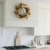 26" Gold Bow, Pinecone & Ornament Wreath Pre-Lit