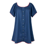 Women's Navy Cotton Coverup