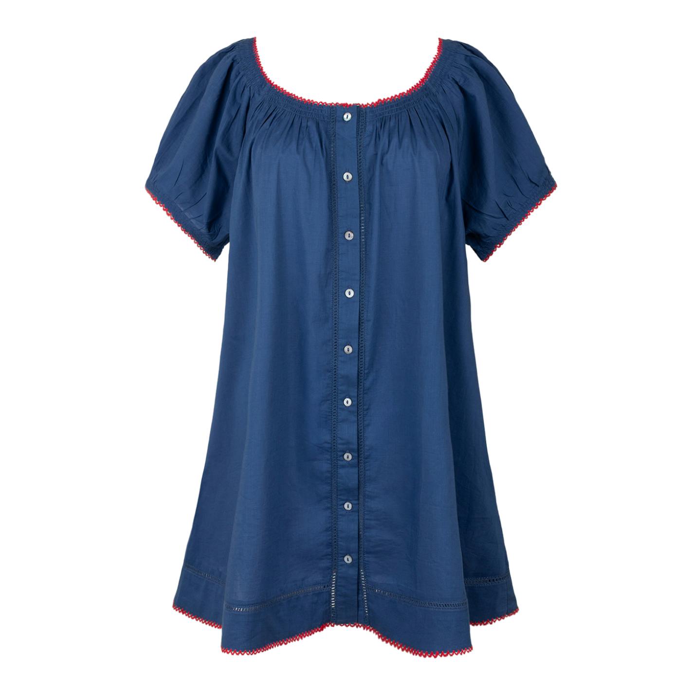 Women's Navy Cotton Coverup