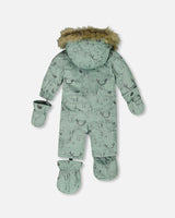One-Piece Baby Play Snowsuit Designed for Car Seat