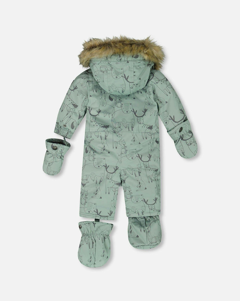 One-Piece Baby Play Snowsuit Designed for Car Seat