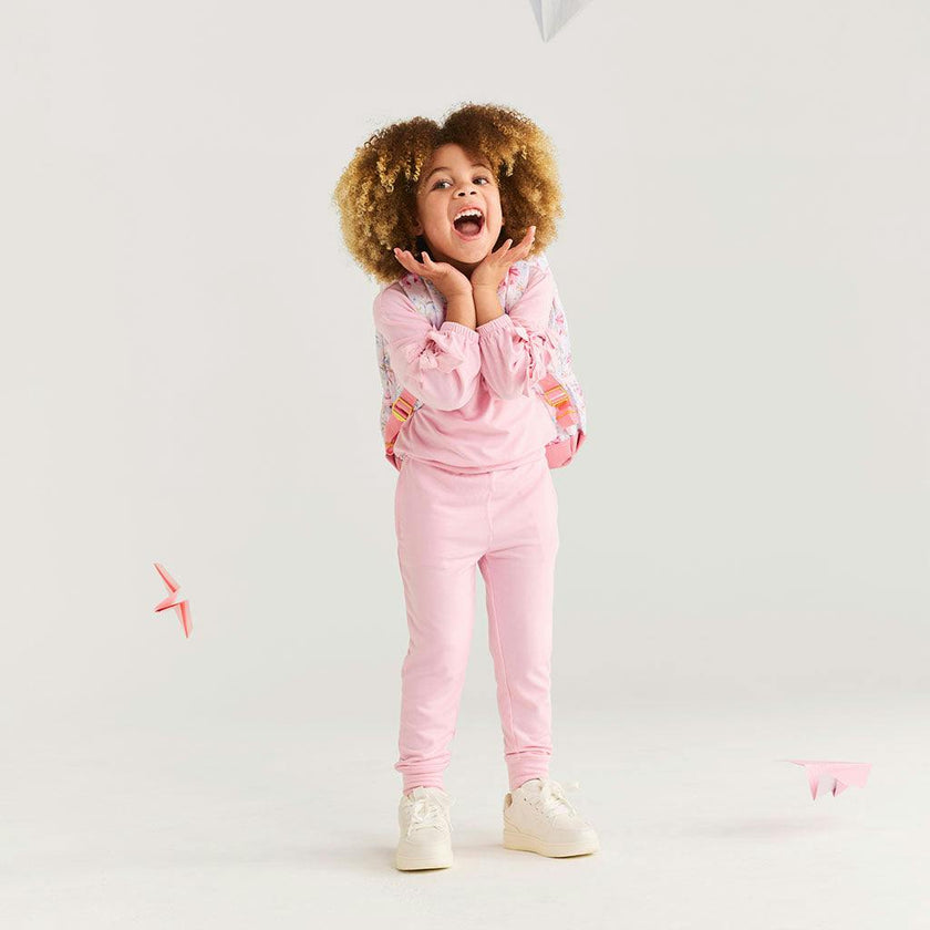 Harriet Blush French Terry Bow Sweatshirt Jogger Set
