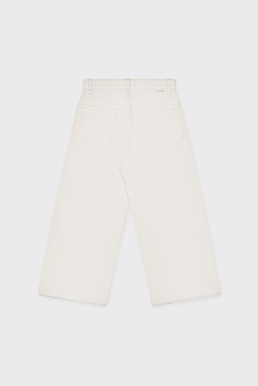Organic Cotton Cropped Denim Wide Leg