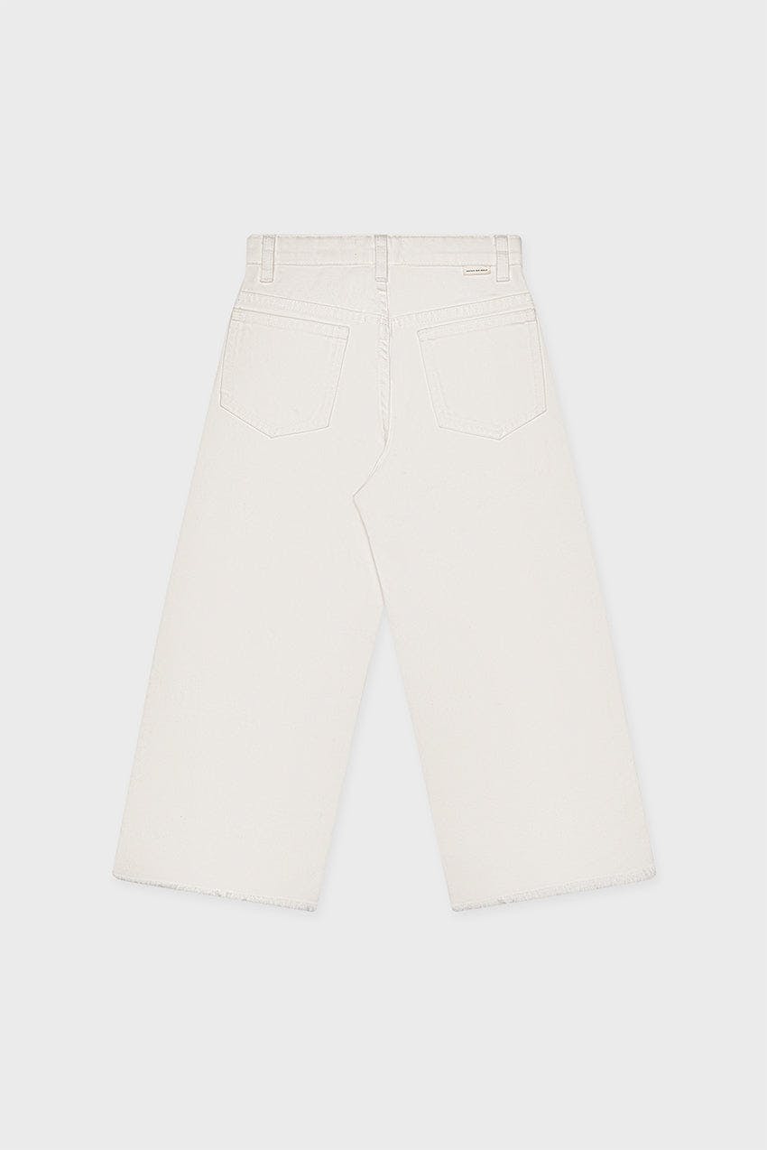 Organic Cotton Cropped Denim Wide Leg