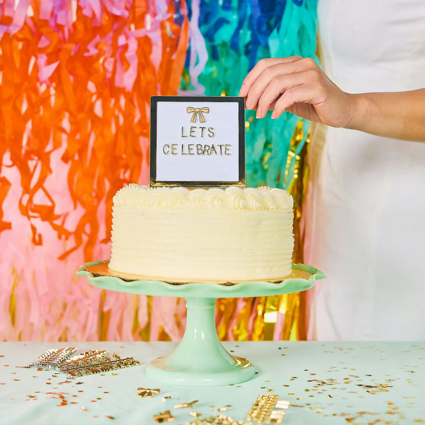 Lovely Little Letterboard Customizable Gold Cake Topper