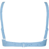 women's dusk blue eyelet cup bikini top