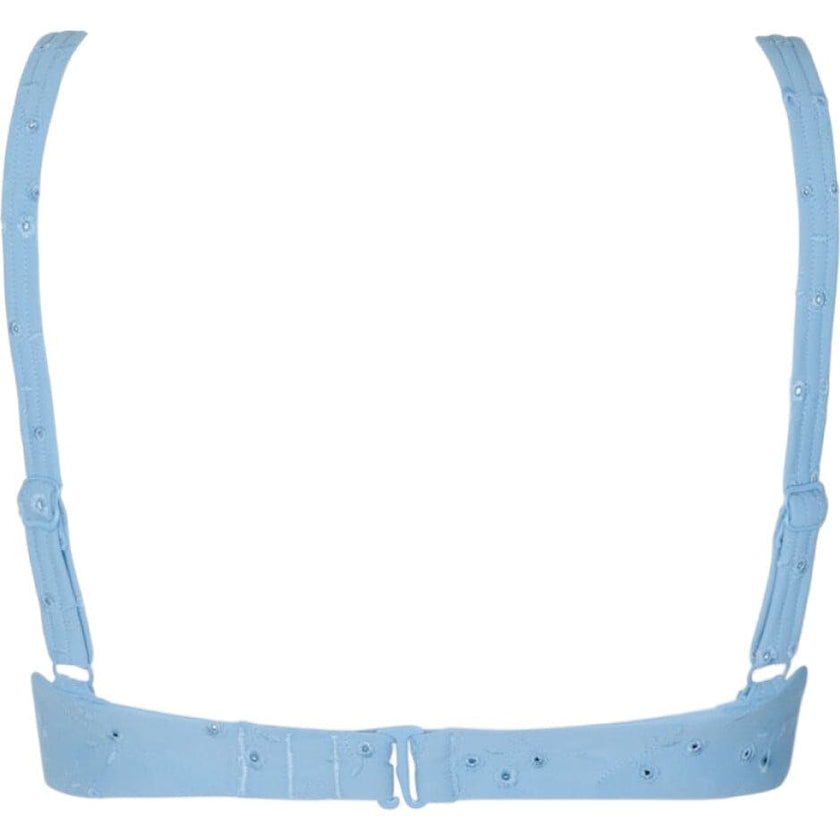 women's dusk blue eyelet cup bikini top