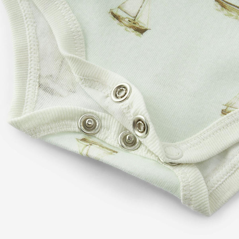 Sailboat Melody Organic Cotton Long Sleeve One Piece