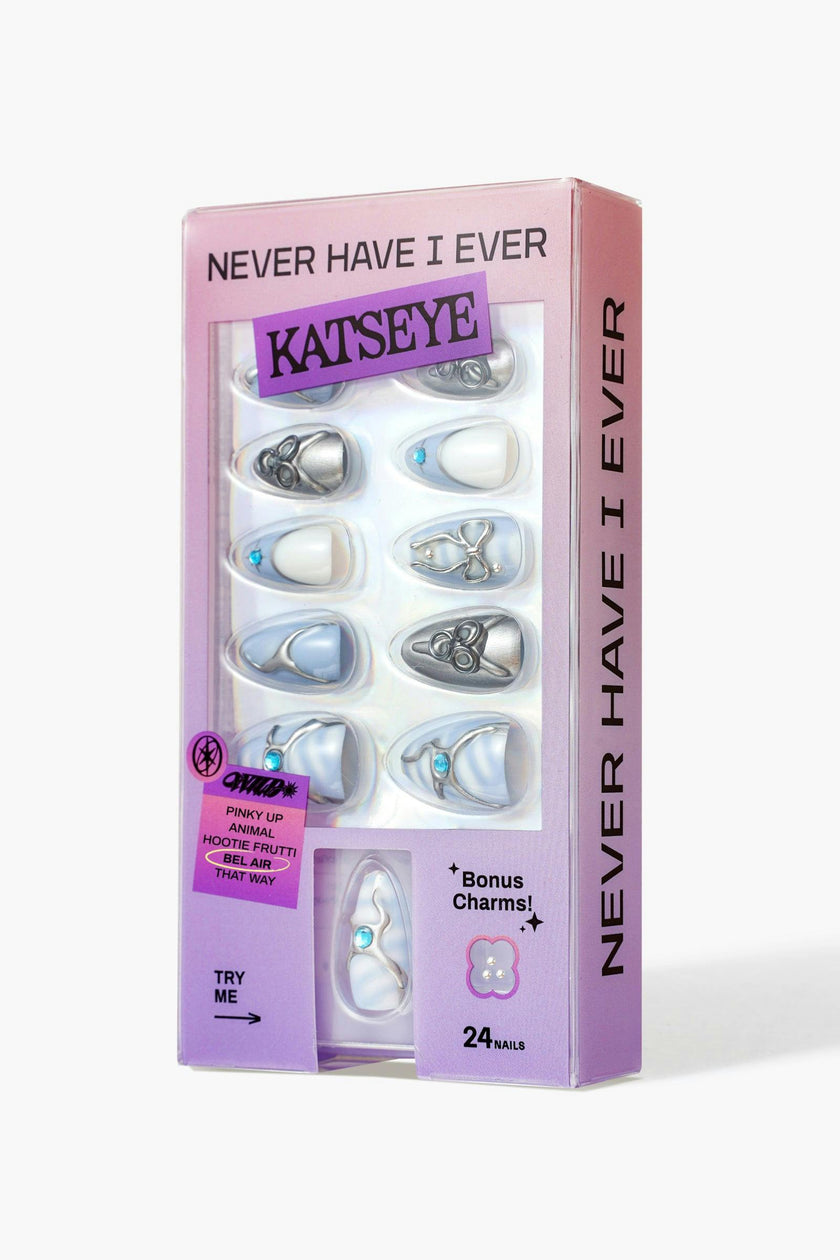 KATSEYE | BEL AIR – SHORT ALMOND PRESS-ON NAILS