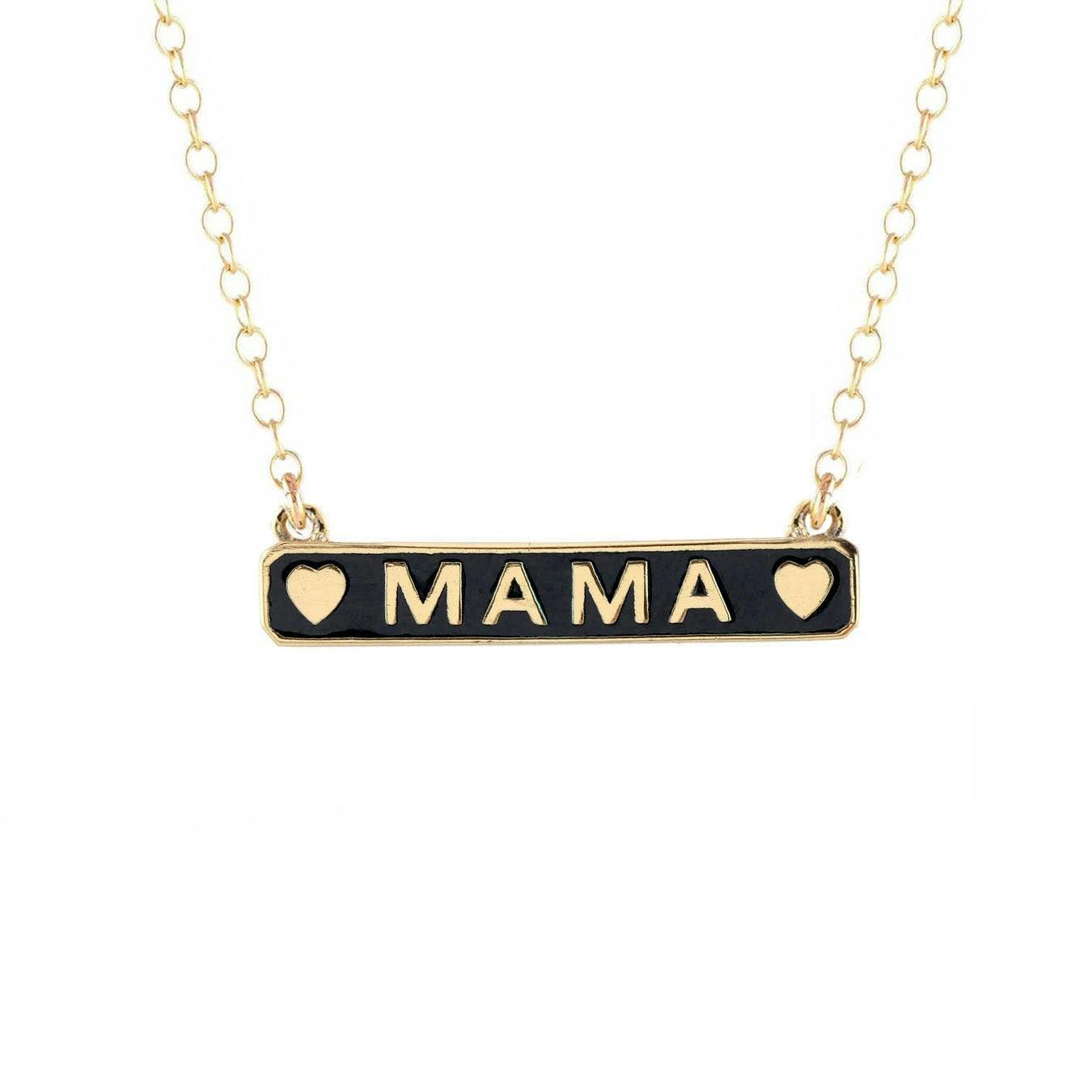Mama Enamel ID Necklace