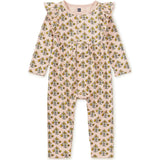 Babys Ruffle Envelope Neck Front Snap Romper, Multi