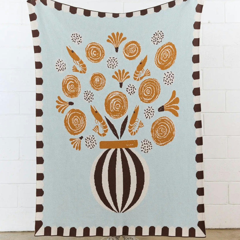 Le Bouquet Knit Blanket