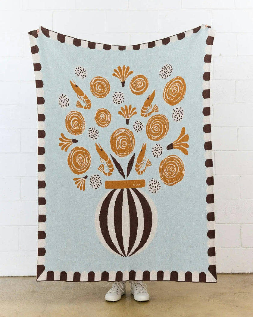 Le Bouquet Knit Blanket