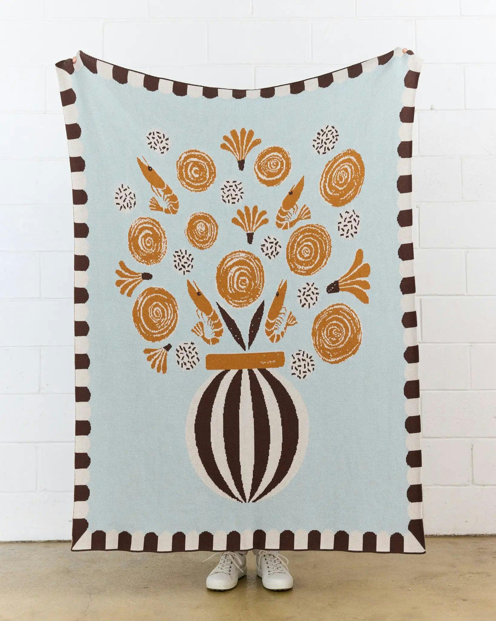 Le Bouquet Knit Blanket