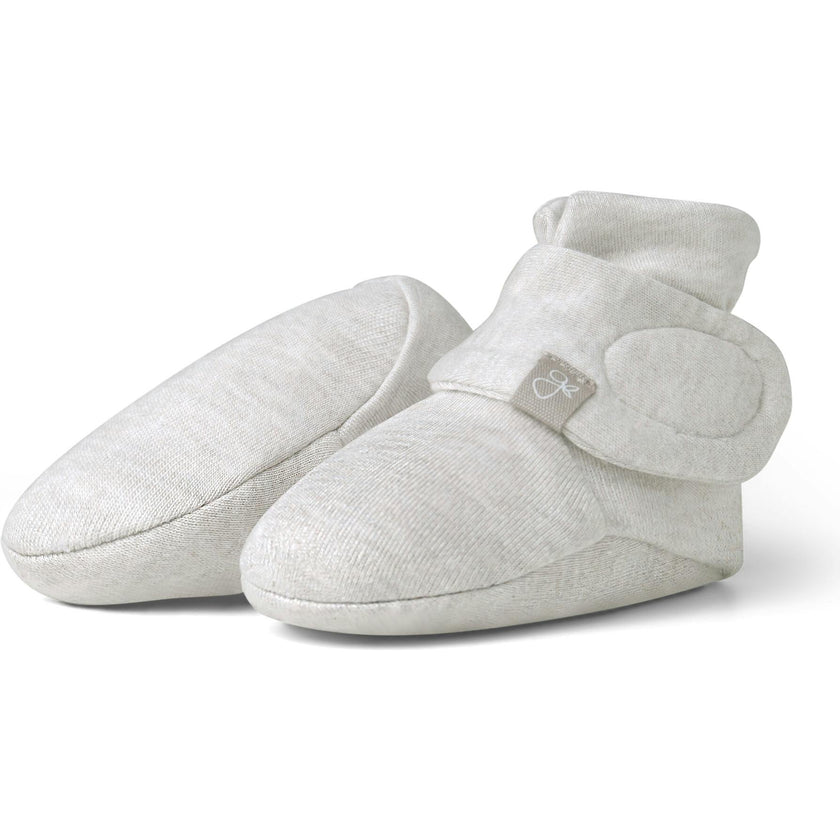 PREEMIE STAY ON BOOTS | STORM GRAY — Bamboo Organic Cotton Blend, NICU Approved Preemie Size