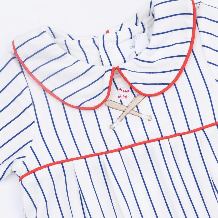 Baseball Stripe - Classic Box Pleat Bubble