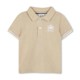 Beige & White Polo Set
