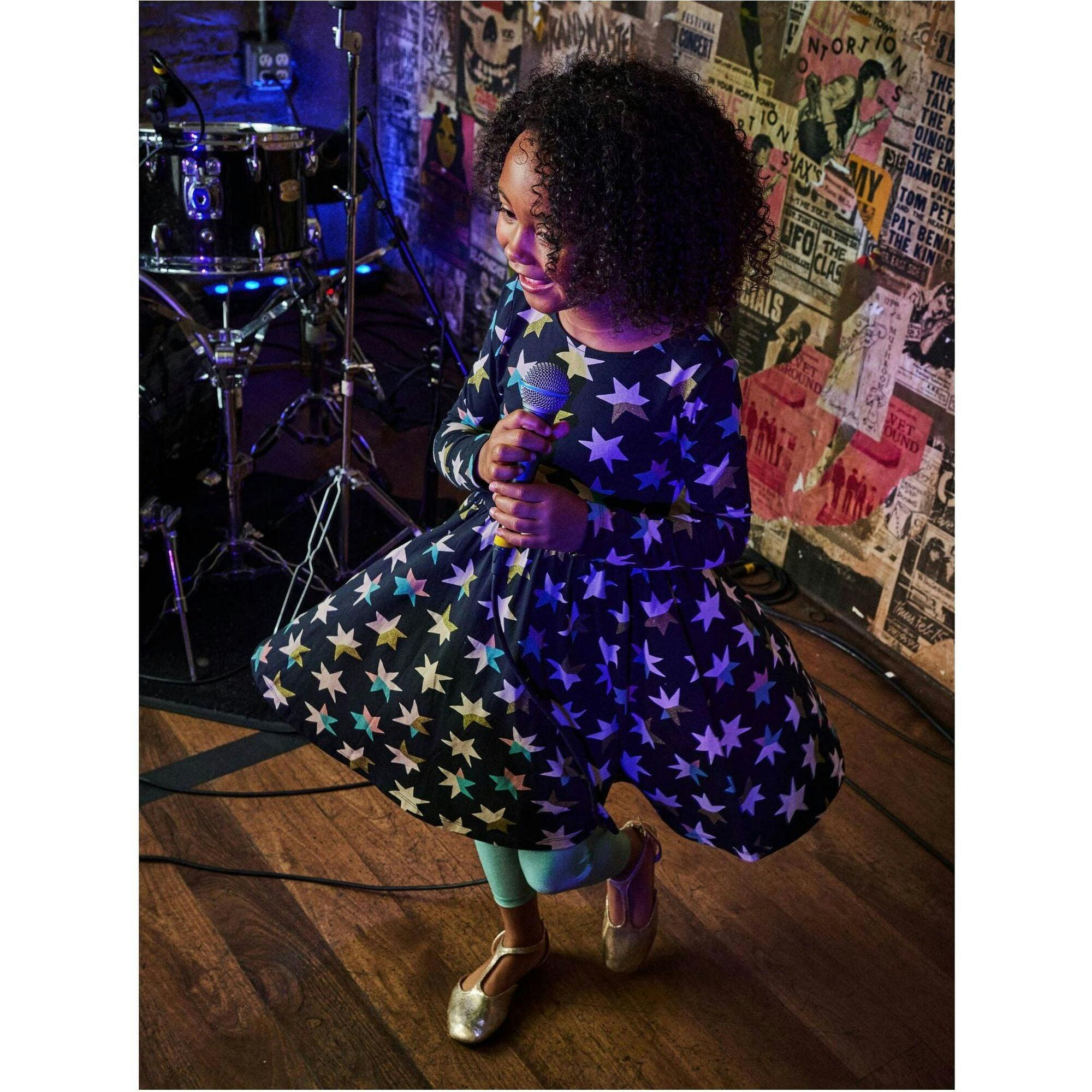 Printed Ballet Dress, Black