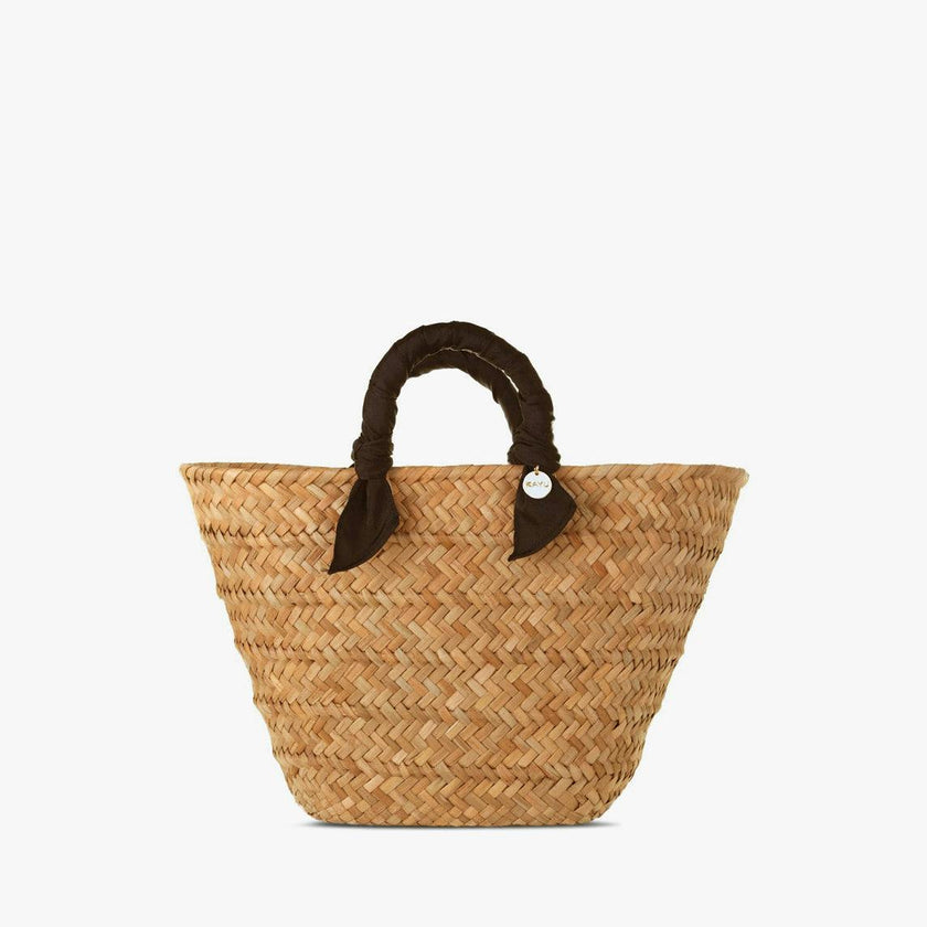 Rosie Woven Straw Ribbon-Handle Tote