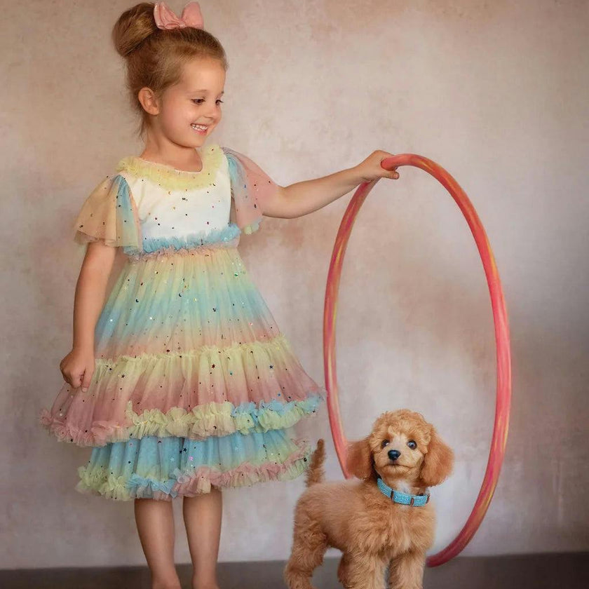 Pastel Stardust Layered Party Dress