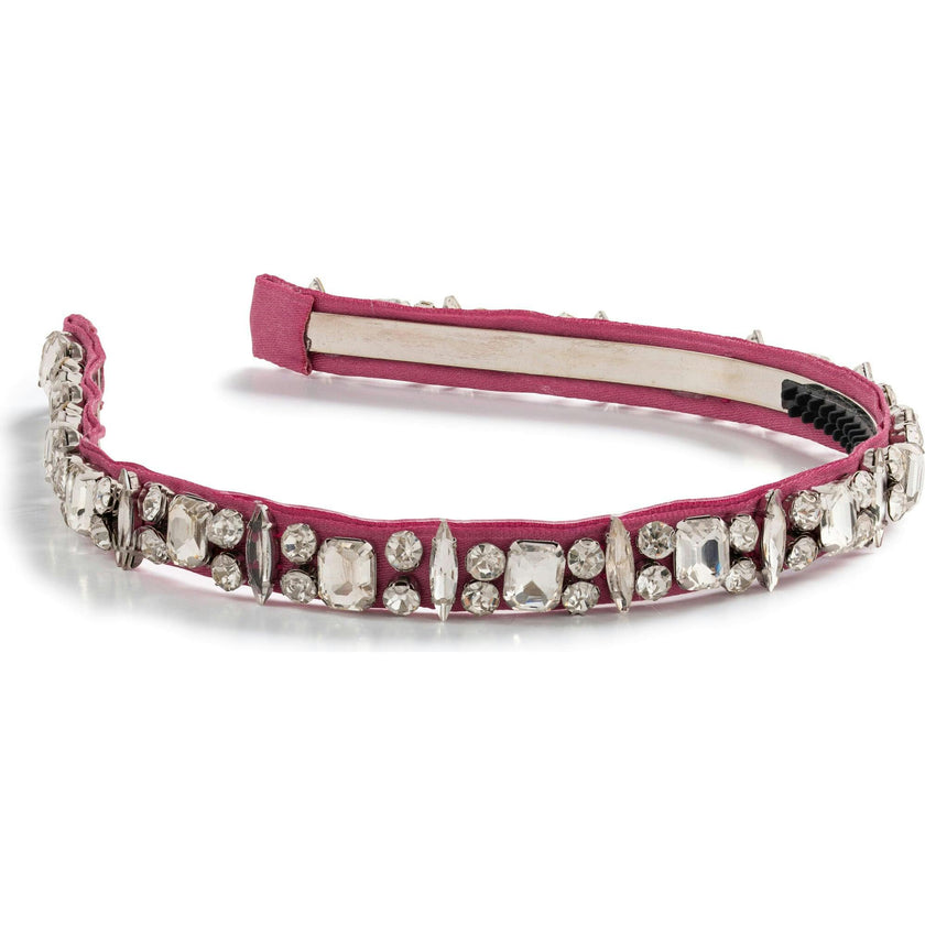Rock Candy Rhinestone Embellished Satin Headband