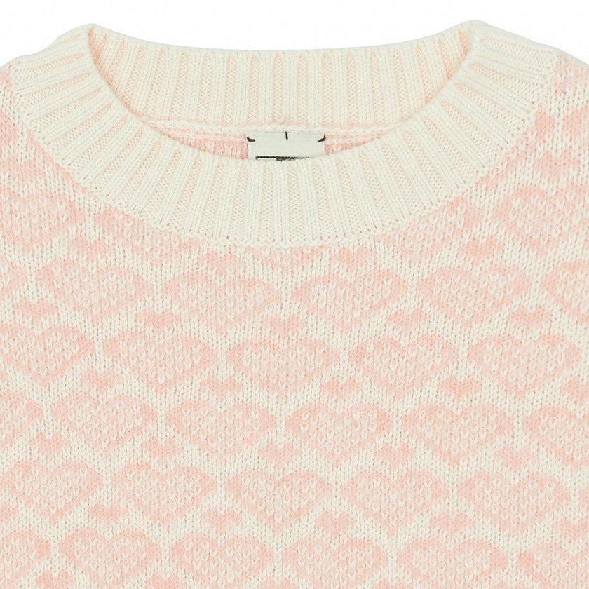 BONTON Lovely Hearts Sweater - Ecru Bonton