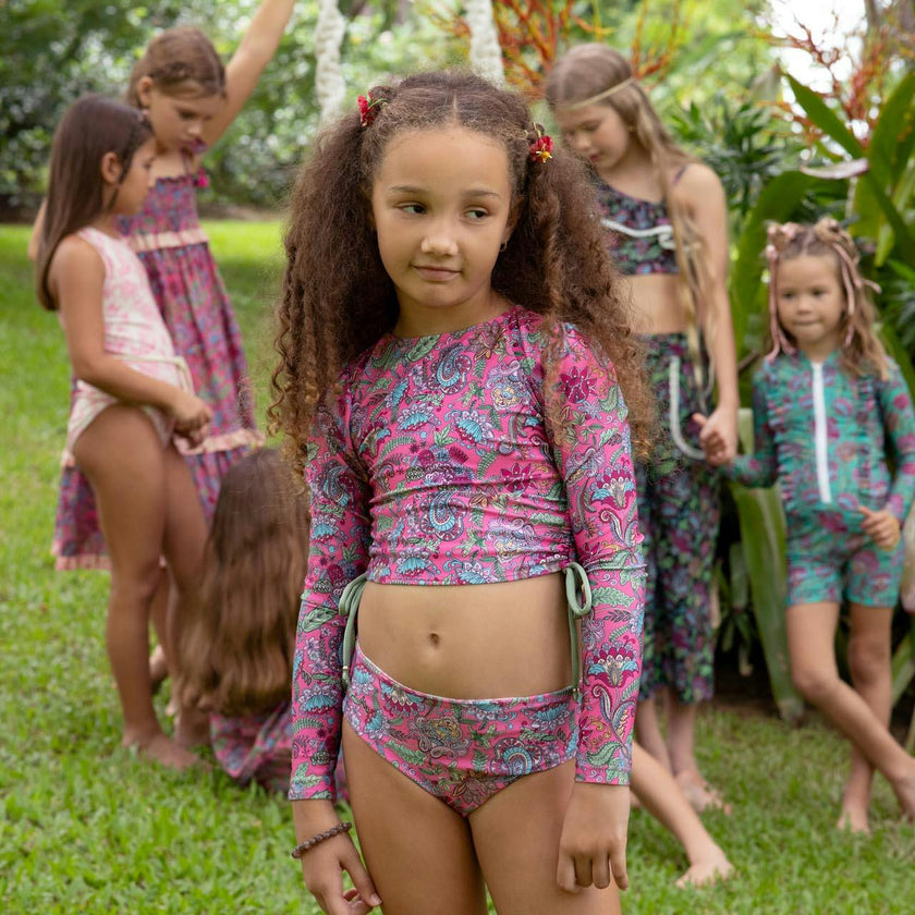 Girls Bikini Set (Side Tie Top & Reversible Bottoms) – Liberty